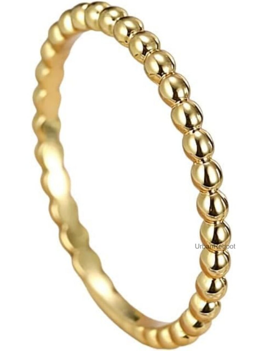 2mm Gold Plated Stacking Rings for Women, Thin Dainty Band, Size 8